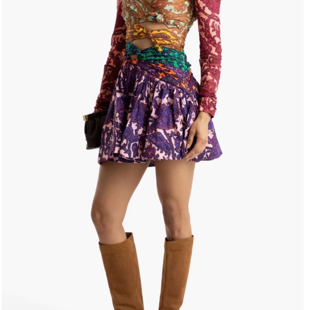 Zimmermann Multicolor Paisley Lace Mini Dress - Picture 2 of 6